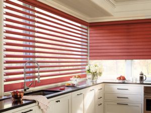 Pirouette®  Window Shadings in the kitchen